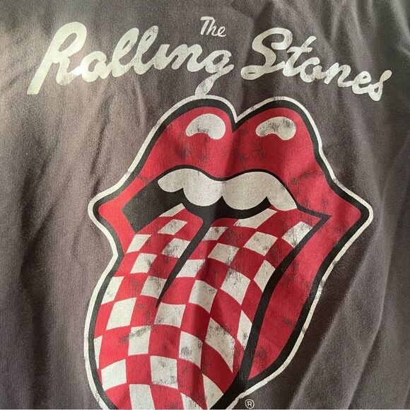 Zara Rolling Stones Cotton Blend Long Sleeves Shirt Grey 4-5 Years Old EUC - Picture 2 of 5